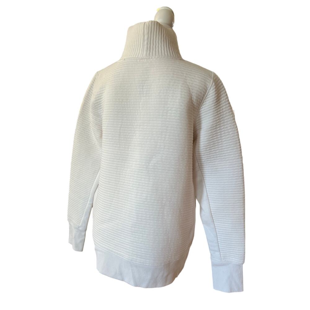 all in motion womens medium cream textured turtleneck pullover sweatshirt - Picture 8 of 9